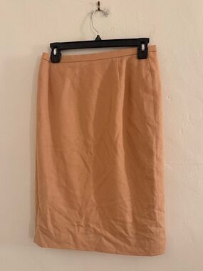 Escada Camel Colored Straight Pencil Skirt